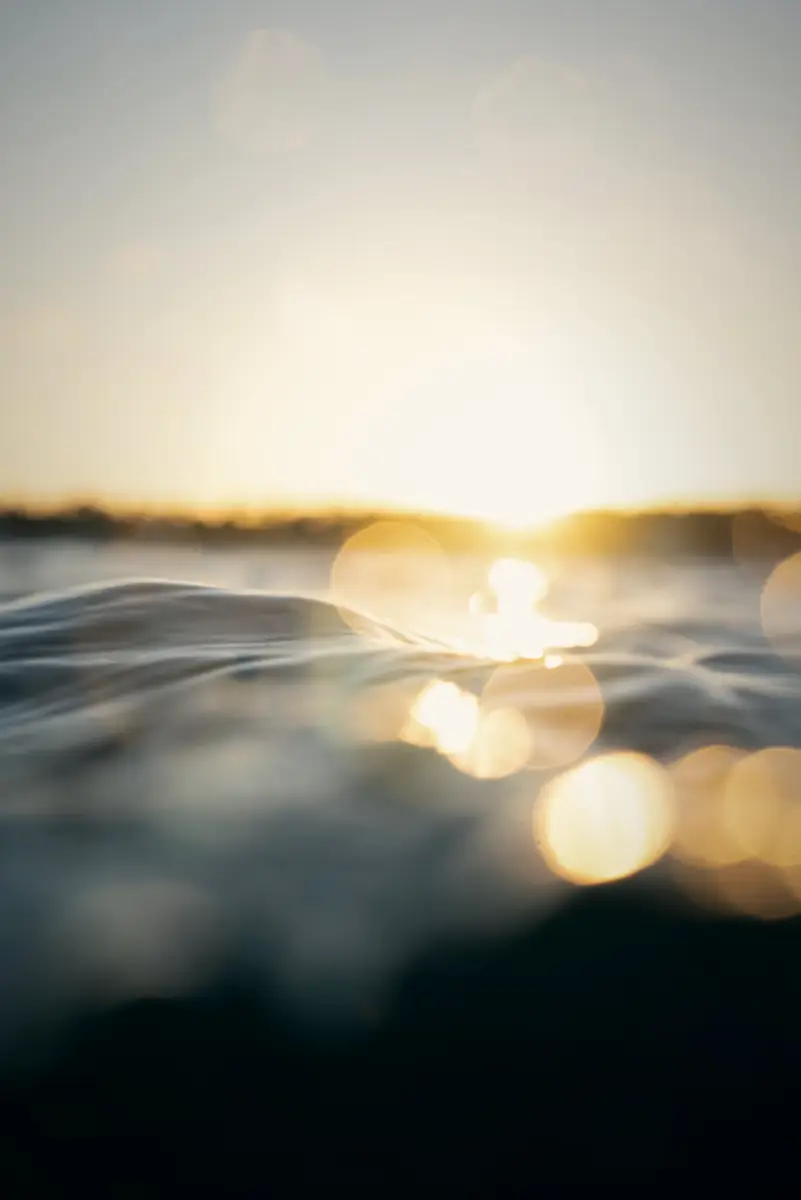 Sunset at the waterline