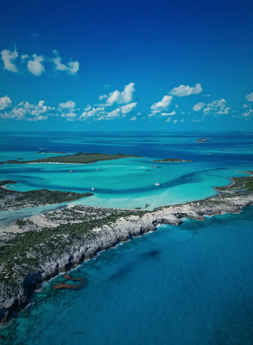 Remote island, aerial